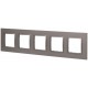 Рамка для розеток и выключателей Elegance 14-5015-16 на 5 постов, Classic, титан  Б0065831  ЭРА
