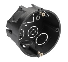 Коробка установочная КУТ 68х40мм для твердых стен саморез. черная IP20 (250/5000)  Б0051810  ЭРА