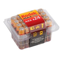 Батарейки  LR03-24 plastic box MAX SUPER Alkaline [24 3A PVC] (24/480/33600)  Б0014326  Kodak