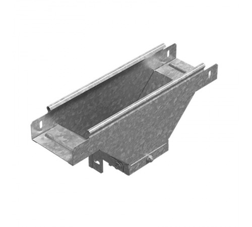Ответвитель Т-образный вертикальный боковой к лотку 100х65, толщ. 1,0 мм, Сендзимир цинк  ОТВБ-100х65-1,0-СЦ  Ostec