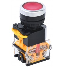 Кнопка D8-11T d=22мм 1з+1р с фиксацией красная  BBT30-11T-3-21-K04  IEK