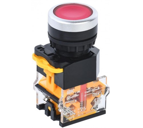 Кнопка D8-11T d=22мм 1з+1р с фиксацией красная  BBT30-11T-3-21-K04  IEK