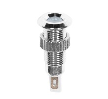 Индикатор металл 8 12В белый LED  36-4719  REXANT