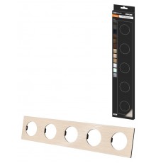 Рамка пятипостовая шампань, алюминий, шлифованный, "Байкал"   SQ1819-0564  TDM