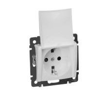 Valena Белый Розетка 1-ая с/з с крышкой защ. шторки IP21  774422  Legrand