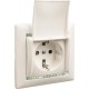 Valena Белый Розетка 1-ая с/з с крышкой защ. шторки IP21  774422  Legrand