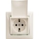 Valena Белый Розетка 1-ая с/з с крышкой защ. шторки IP21  774422  Legrand
