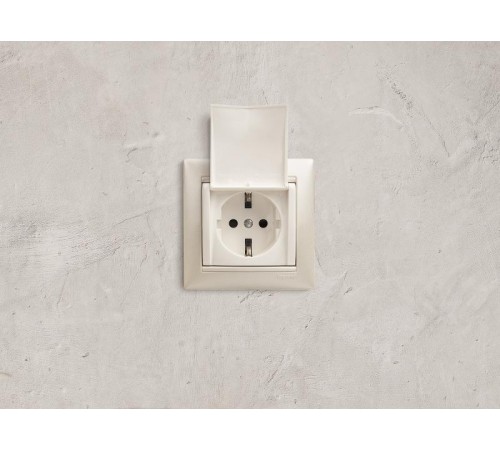 Valena Белый Розетка 1-ая с/з с крышкой защ. шторки IP21  774422  Legrand