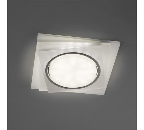 Светильник встраиваемый с белой LED подсветкой CD5023 потолочный GX53 без лампы, прозрачный  40521  Feron