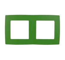 Рамка на 2 поста 12-5002-27  ,  зелёный  Б0019401  ЭРА