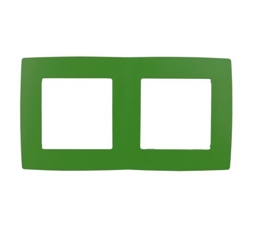 Рамка на 2 поста 12-5002-27  ,  зелёный  Б0019401  ЭРА