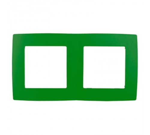 Рамка на 2 поста 12-5002-27  ,  зелёный  Б0019401  ЭРА