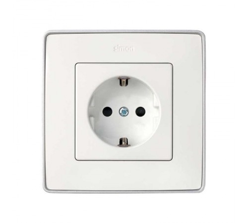 Simon 75 Механизм Розетка двухполюсная с/з Schuko, 16А 250В, винтовой зажим, S82, S82N, S88, S82 Detail  75432-39  Simon