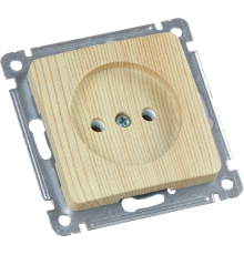 Розетка скрытой установки, одноместная, механизм, цвет сосна  РС16-401-02  HEGEL