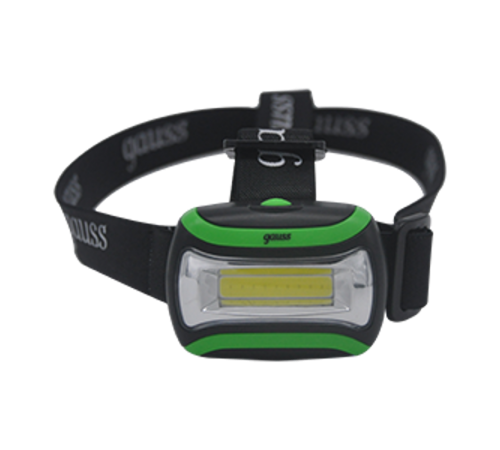 Фонарь налобный GFL307 3W 180lm 3xААА LED 1/12/72  GF307  Gauss