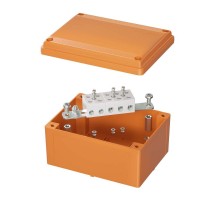 Коробка распределительная пластиковая FS огн., IP56,150х110х70мм, 5р, 450V,30A,16мм.кв  с гладкими стенками и клеммниками  FSB20516  DKC