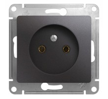 Glossa Графит Розетка без заземления  GSL001341  SE
