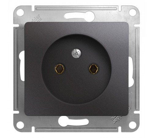 Glossa Графит Розетка без заземления  GSL001341  SE