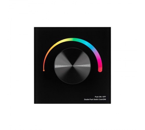 Панель SMART-P8-RGB-G-IN Black (12-24V, 3x4A, Rotary, 2.4G) (Arlight, IP20 Пластик, 5 лет)  033763  Arlight