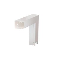 Плоский угол с крышкой кабельного канала LKM 40x40 мм (сталь,белый) (LKM F40040RW)  6248993  OBO Bettermann