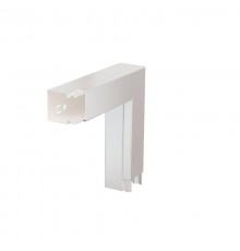 Плоский угол с крышкой кабельного канала LKM 40x40 мм (сталь,белый) (LKM F40040RW)  6248993  OBO Bettermann