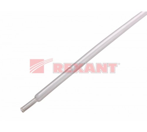 Термоусадочная трубка 3,5/1,75 мм, прозрачная, упаковка 50 шт. по 1 м  20-3509  REXANT