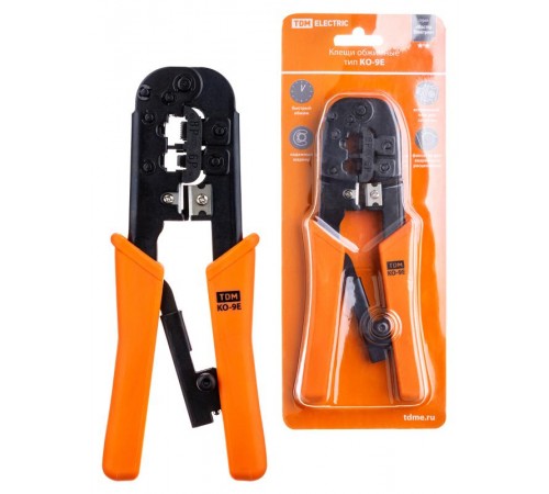 Клещи обжимные KO-9E (обжим RJ-11, RJ-45), "МастерЭлектрик"  SQ1001-0007  TDM