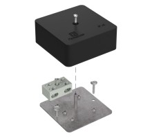 Коробка огнестойкая разветвительная для кабель-канала 40-0450-FR6.0-4-2-Р E15-Е60 RAL9005 75х75х30 (87 шт/кор) черная  40-0450-9005-FR6.0-4-2-Р  Про