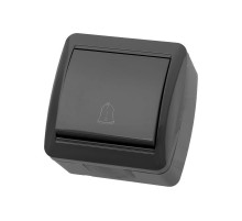 Кнопка звонковая открытой установки IP44 6А серая "Селигер"   SQ1818-0116  TDM