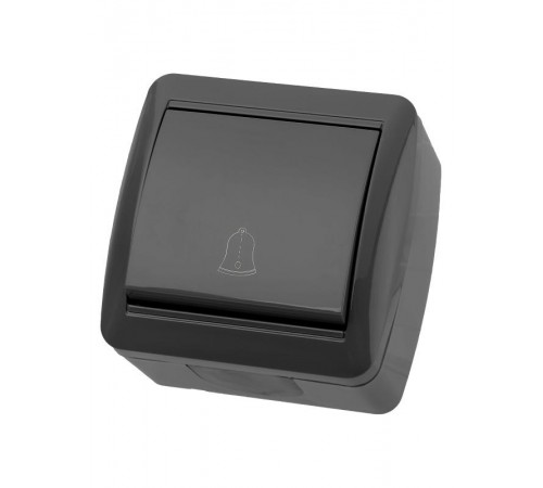 Кнопка звонковая открытой установки IP44 6А серая "Селигер"   SQ1818-0116  TDM