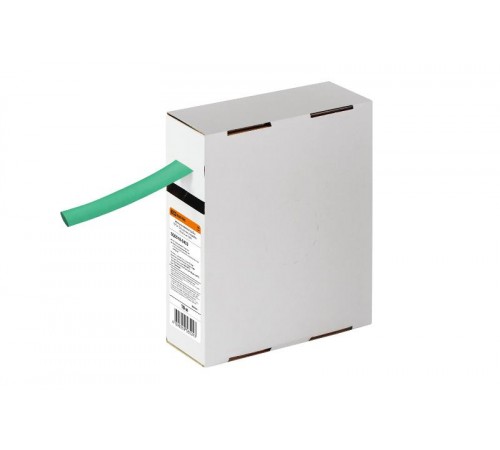 Термоусаживаемая трубка ТУТнг 12/6 зеленая в коробке (10 м/упак)   SQ0518-0433  TDM