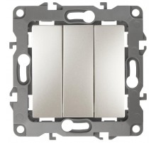 Выключатель тройной 12-1107-15 10АХ-250В,  перламутр  Б0019302  ЭРА