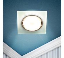 Cветильник встраиваемый со светодиодной подсветкой DK LD50 FR GX53 белый матовый  Б0057470  ЭРА