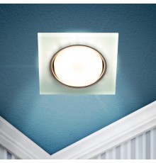 Cветильник встраиваемый со светодиодной подсветкой DK LD50 FR GX53 белый матовый  Б0057470  ЭРА