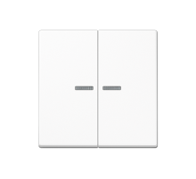 Клавиша для KNX кнопки, 2 группы, с окошком; дюропласт; белый  A102KO5WW  Jung