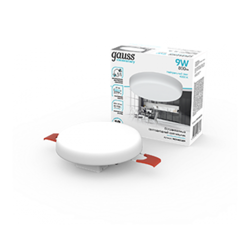 Светильник встраиваемый downlight Elementary Adjustable Frameless FL круг 9W, 800lm, 4000K, 85mm, монтаж 55-75, 1/100  9034460209  Gauss