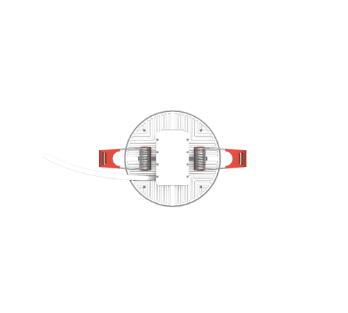 Светильник встраиваемый downlight Elementary Adjustable Frameless FL круг 9W, 800lm, 4000K, 85mm, монтаж 55-75, 1/100  9034460209  Gauss