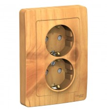 Blanca Ясень С/У Розетка 2-ая с заземлением со шторками, 16А, 250В  BLNRS001125  SE