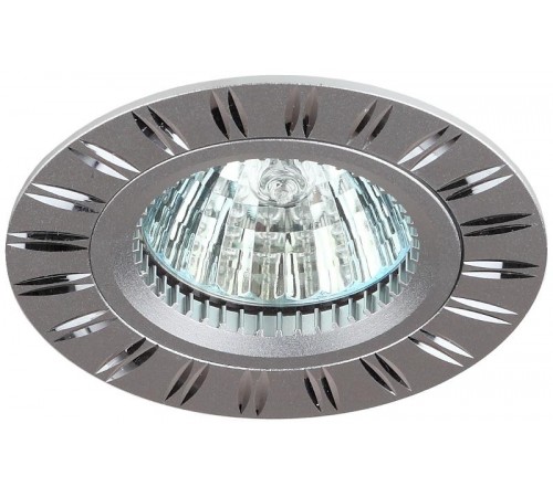 Светильник точечный встраиваемый под лампу KL33 50Вт MR16 серебро/хром алюминиевый  C0043819  ЭРА