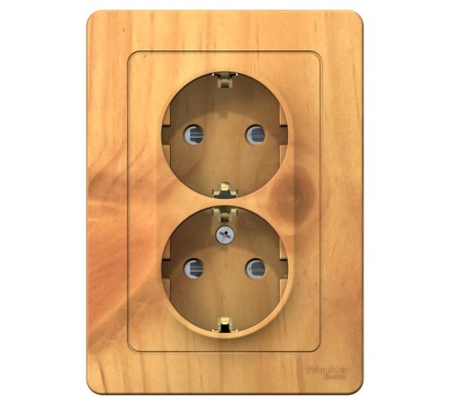 Blanca Ясень С/У Розетка 2-ая с заземлением со шторками, 16А, 250В  BLNRS001125  SE