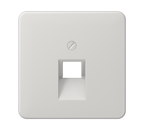 Крышка для одинарных телефонных и компьютерных розеток (UAE), фиксация винтом; термопласт; светло-серый; CD500  CD569-1UALG  Jung