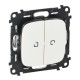 Valena ALLURE DIY Белый Переключатель 2-клавишный с подсветкой 10А 250В  752709  Legrand