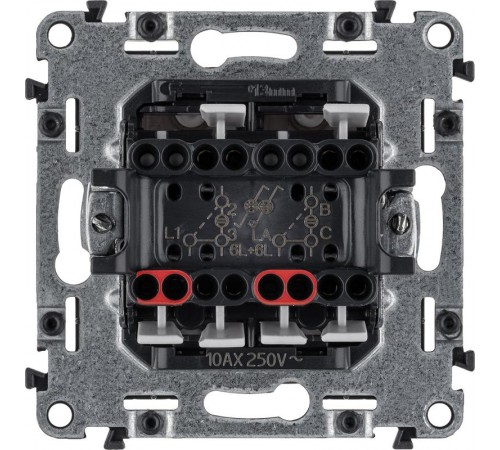 Valena ALLURE DIY Белый Переключатель 2-клавишный с подсветкой 10А 250В  752709  Legrand