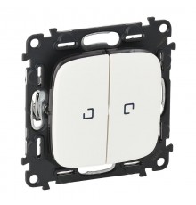 Valena ALLURE DIY Белый Переключатель 2-клавишный с подсветкой 10А 250В  752709  Legrand