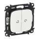 Valena ALLURE DIY Белый Переключатель 2-клавишный с подсветкой 10А 250В  752709  Legrand