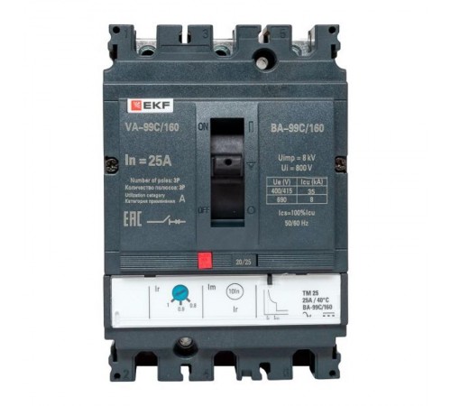 Выключатель автоматический ВА-99C (Compact NS) 160/25А 3P 36кА PROxima  mccb99C-160-25  EKF