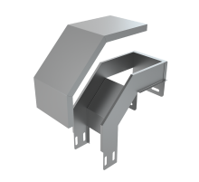 Ответвитель-крышка Т-образный вертикальный вниз 50х100х100 мм  OKTD50-100-100  КМ-профиль