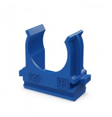 Крепёж-клипса для труб АБС-пластик синяя д20 (100шт/1500шт уп/кор)  PR13.0058  Промрукав