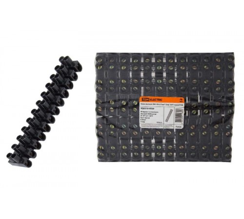 Зажим винтовой ЗВИ-100 полипропилен 6-25мм2 12пар 100°С черный   SQ0510-0039  TDM