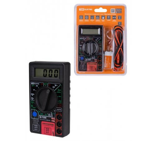 Мультиметр цифровой серия "МастерЭлектрик" М-7300 (каб.тестер RJ-11,12,45)   SQ1005-0010  TDM